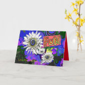 Spaß Blume farbenfrohe Attraktion Karte (Gelbe Blume)