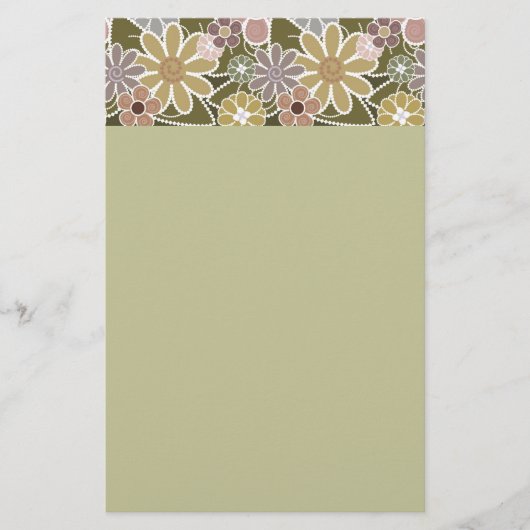 Spaß-Blumenbriefpapier Briefpapier (Vorderseite)