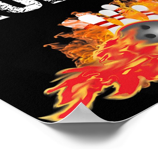 Spaß Bowling So Roll ich Bowling Poster (Ecke)