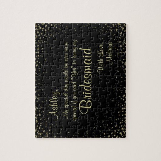 Spaß-Brautjungfer versteckte Mitteilung Puzzle (Vertikal)