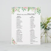 Spaß Brautparty 💍 Handyspiel - Wer hat was? (Stehend Vorderseite)