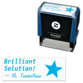 Spaß "Brillante Lösung!" Erzieherin Rubber Briefma Permastempel (Beispiel)