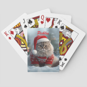 Spaß British Shorthair Cat Weihnachten Personalisi Spielkarten