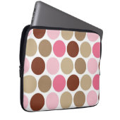 Spaß Brown u. rosa Tupfen-Muster-Laptop-Hülse Laptopschutzhülle (Vorne Rechts)