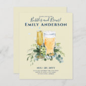 Spaß Bubbles n Brews Beer Champers Brautparty (Vorne/Hinten)