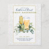 Spaß Bubbles n Brews Beer Champers Brautparty (Vorderseite)
