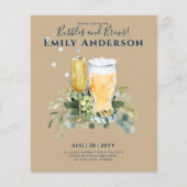 Spaß Bubbles n Brews Beer Champers Brautparty Flyer (Vorne)