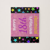 Spaß, bunt, 18. Geburtstags-Puzzlespiel Puzzle (Vertikal)