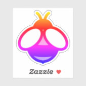 Spaß bunt Biene einfaches Design Aufkleber (Blatt)