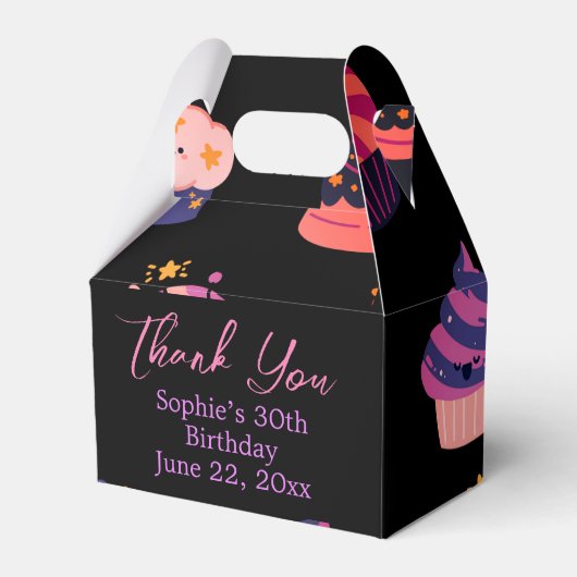 Spaß bunt danke Ihnen Leckerei/Gefallen/Geschenkbo Geschenkschachtel (Vorderseite)