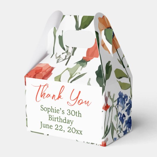 Spaß bunt danke Ihnen Leckerei/Gefallen/Geschenkbo Geschenkschachtel (Vorderseite)