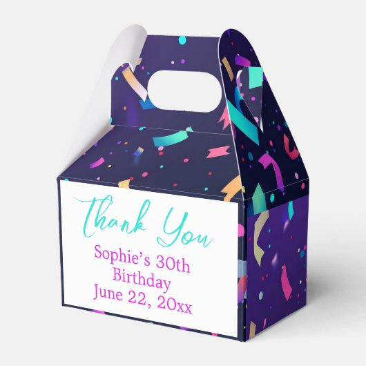 Spaß bunt danke Ihnen Leckerei/Gefallen/Geschenkbo Geschenkschachtel (Vorderseite)