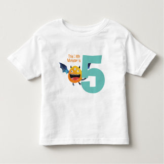 Spaß bunt Mein kleines Monster ist 5 Geburtstag Kleinkind T-shirt