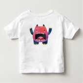 Spaß bunt Mein kleines Monster ist fünf Kleinkind T-shirt (Rückseite)