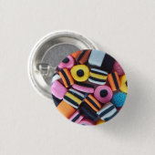 Spaß, bunt, Süßigkeiten Button (Vorne & Hinten)