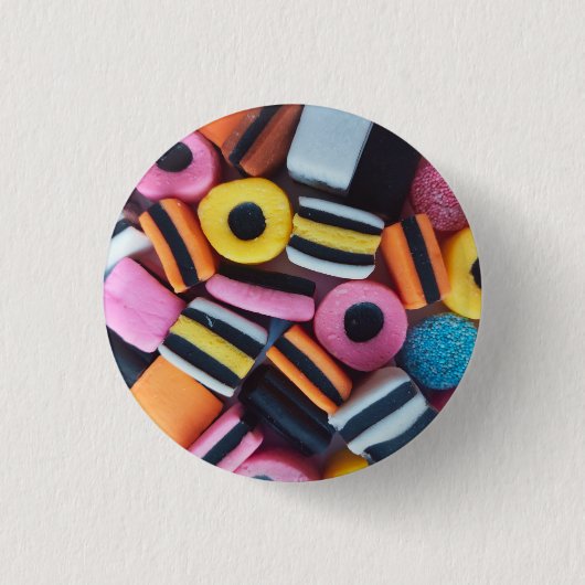 Spaß, bunt, Süßigkeiten Button (Vorderseite)