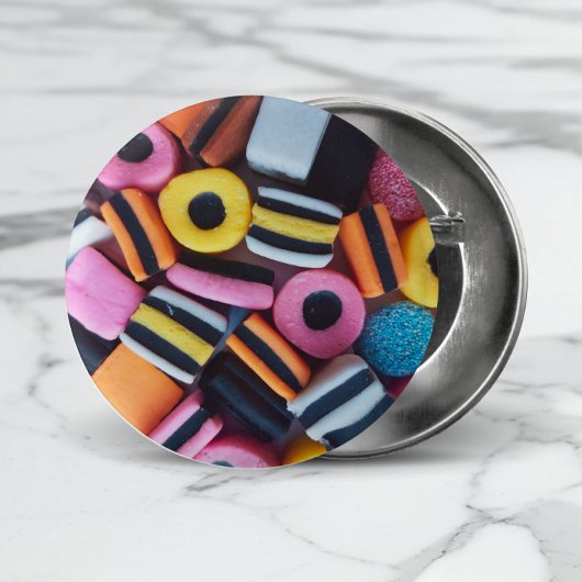 Spaß, bunt, Süßigkeiten Button