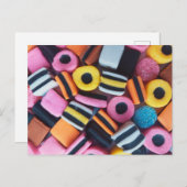 Spaß, bunt, Süßigkeiten Postkarte (Vorne/Hinten)