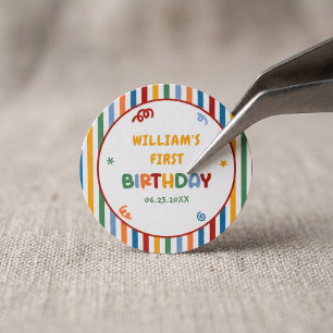 Spaß, bunt zum Geburtstag zu sein Runder Aufkleber