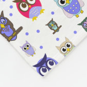 Spaß-bunte Cartoon-Eulen-Fleece-Decke Fleecedecke (Ecke)