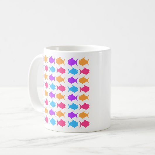 Spaß-bunte Fisch-Thema-Kaffee-Tassen Kaffeetasse (Vorderseite Links)