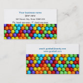 Spaß bunte gumball Geschäftskarte Visitenkarte (Vorne/Hinten)