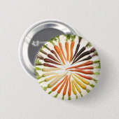 Spaß-bunte Karotten Button (Vorne & Hinten)