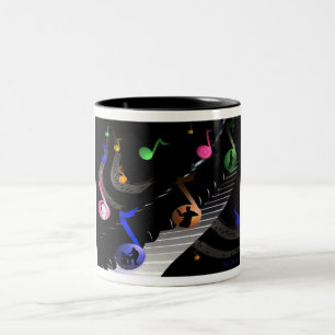 Spaß-bunte musikalische Tasse