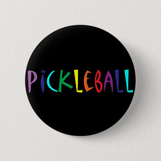 Spaß bunte Pickleball Briefgestaltung Button