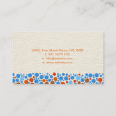 Spaß-bunte Punkt-Kunst-Kreise Visitenkarte (Rückseite)