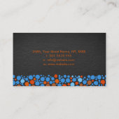 Spaß-bunte Punkt-Kunst-Kreise Visitenkarte (Rückseite)