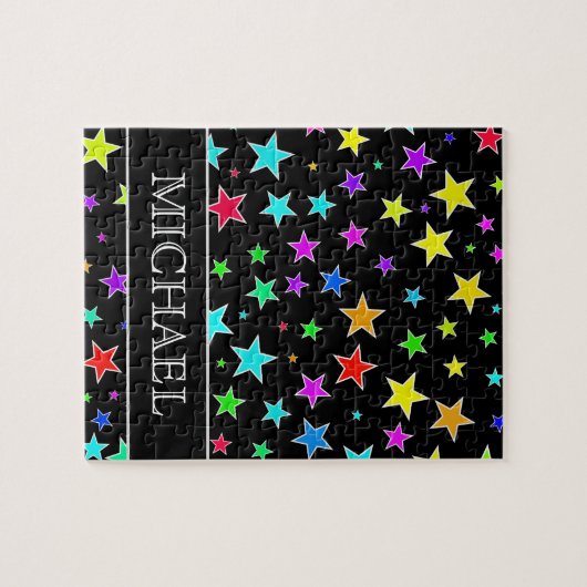 Spaß, bunte Sternchen-Vereinbarung + Puzzle (Horizontal)