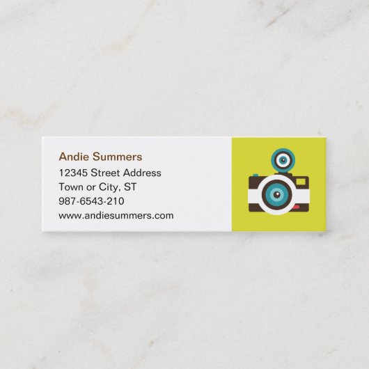 Spaß bunter FishEye Kamera-Fotograf Mini Visitenkarte (Vorderseite)