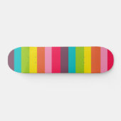 Spaß-bunter Regenbogen Stripes Girly Farbmuster Skateboard (Horizontal)