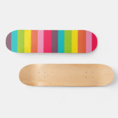 Spaß-bunter Regenbogen Stripes Girly Farbmuster Skateboard (Horizontal)