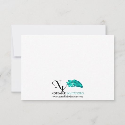 Spaß-bunter Werktag Einladung (Rückseite)