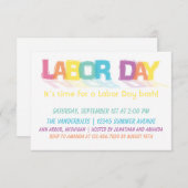 Spaß-bunter Werktag Einladung (Vorne/Hinten)