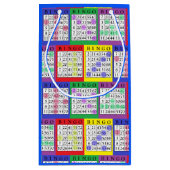 Spaß buntes BINGO kardiert Geschenk-Tasche Kleine Geschenktüte (Rückseite)