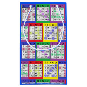 Spaß buntes BINGO kardiert Geschenk-Tasche Kleine Geschenktüte