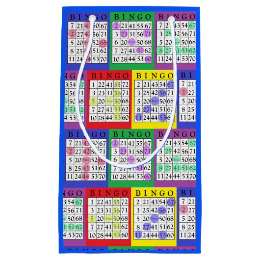 Spaß buntes BINGO kardiert Geschenk-Tasche Kleine Geschenktüte (Vorderseite)