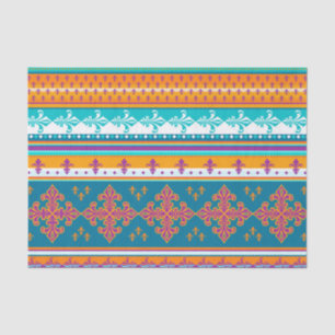 Spaß buntes Retro Boho abstraktes Muster Seidenpapier