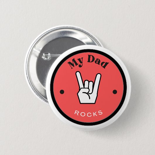 Spaß! Button - Mein Vater ROCKS! (Vorne & Hinten)