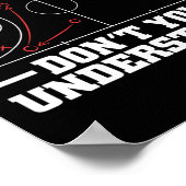 Spaß Bysketbyll Trainer für Männer Frauen Schaubil Poster (Ecke)