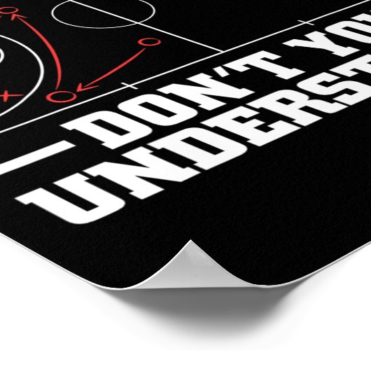 Spaß Bysketbyll Trainer für Männer Frauen Schaubil Poster (Ecke)