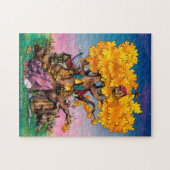 Spaß-Cartoon-Baumpuzzlespiel Puzzle (Horizontal)