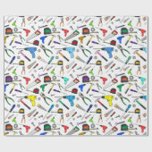 Spaß-Cartoon bearbeitet Geschenkpapier (Flach)