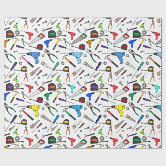 Spaß-Cartoon bearbeitet Geschenkpapier (Flach)