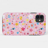 Spaß-Cartoon-Musterrosa Case-Mate iPhone Hülle (Rückseite (Horizontal))