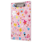 Spaß-Cartoon-Musterrosa Klemmbrett (Links)