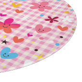 Spaß-Cartoon-Musterrosa Schneidebrett (Ecke)